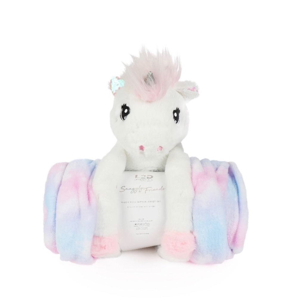 Unicorn figural throw and Decorative pillow